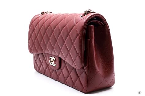 NEW Chanel A58600 Classic CC Red Caviar Jumbo Shoulder 